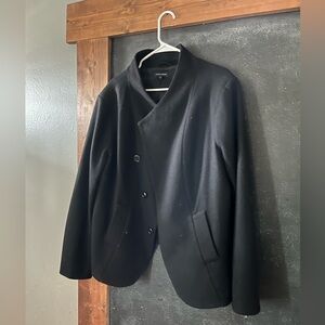 Universal Standard Black Wool Jacket size M Black Button-Up euc